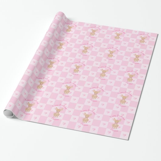 in Roze Chihuahua Cadeaupapier (Uitgerold)