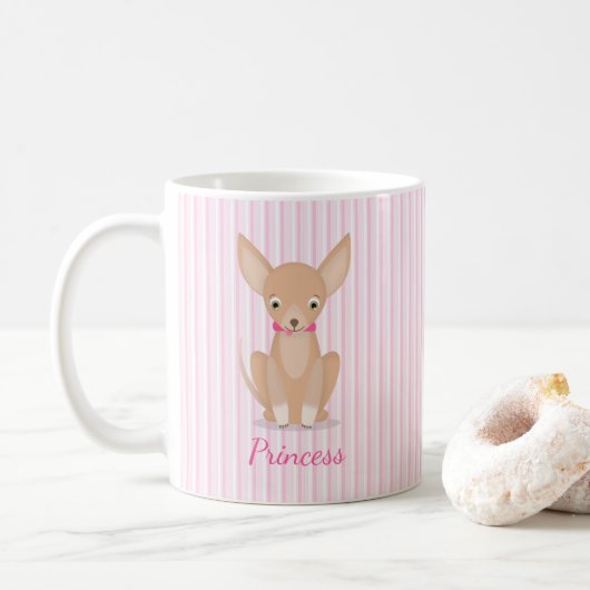 in Roze Chihuahua Koffiemok (Met donut)