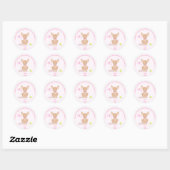 in Roze Chihuahua Ronde Sticker (Vel)