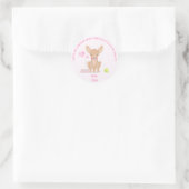 in Roze Chihuahua Ronde Sticker (Tas)