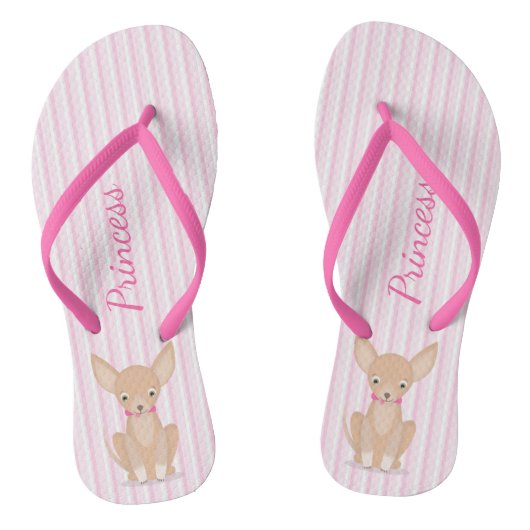 in Roze Chihuahua Teenslippers (Voetbed)