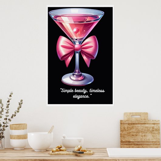  in roze: Cocktail Charm Poster (Keuken)