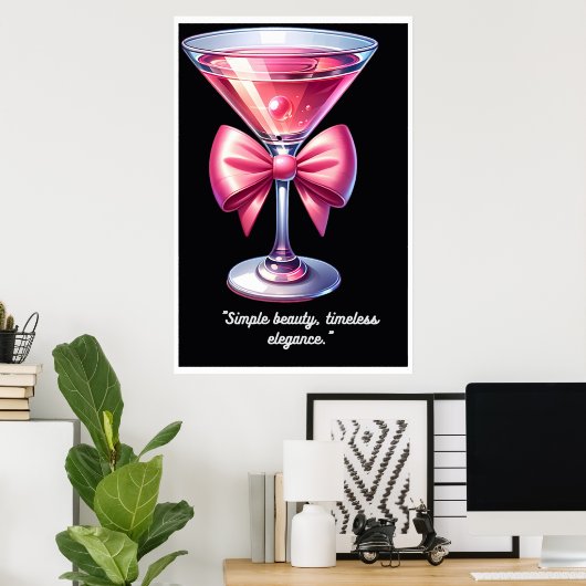 in roze: Cocktail Charm Poster (Thuiskantoor)