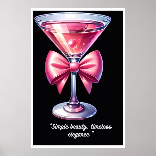  in roze: Cocktail Charm Poster (Voorkant)