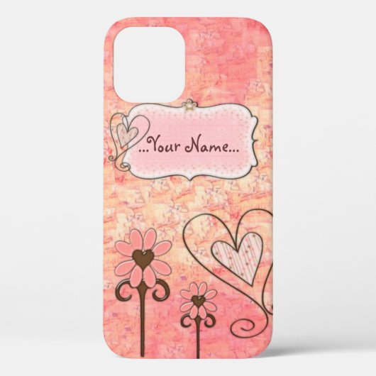  in Roze CUSTOM Naam Case-Mate iPhone Case (Achterkant)