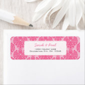 in Roze Damask Return Address Label (Insitu)