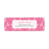  in Roze Damask Return Address Label (Voorkant)