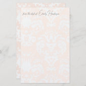  in roze Damask & Warm Briefpapier (Voorkant / Achterkant)