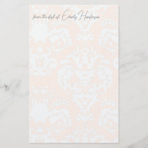 in roze Damask & Warm Briefpapier