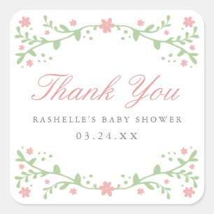 in Roze Dank u Stickers