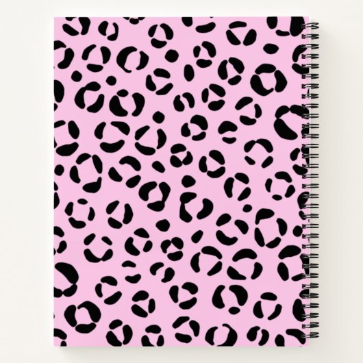  in roze dierenprint notitieboek (Achterkant)