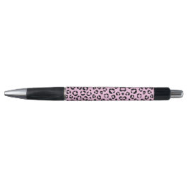 in roze dierenprint pen