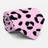  in roze dierenprint stropdas (Opgerold)