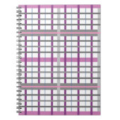 In Roze en Grijs Plaid Notitieboek (Voorkant)
