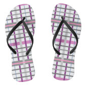 in roze en grijs teenslippers (Voetbed)