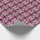  in roze en groen kleurenblok cadeaupapier (Hoek)