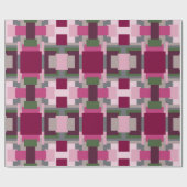  in roze en groen kleurenblok cadeaupapier (Vlak)