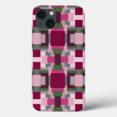  in roze en groen kleurenblok Case-Mate iPhone case (Achterkant)