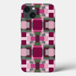 in roze en groen kleurenblok Case-Mate iPhone case
