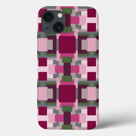 in roze en groen kleurenblok Case-Mate iPhone case (Achterkant)