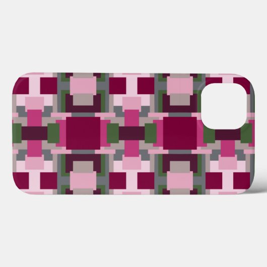  in roze en groen kleurenblok Case-Mate iPhone case (Achterkant (horizontaal))