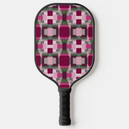 in roze en groen kleurenblok pickleball paddle
