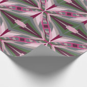  in roze en groen verstijfd kleurenblok cadeaupapier (Hoek)