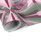  in roze en groen verstijfd kleurenblok cadeaupapier (Rol Hoek)