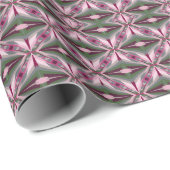  in roze en groen verstijfd kleurenblok cadeaupapier (Rol Hoek)