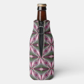  in roze en groen verstijfd kleurenblok flesjeskoeler (Fles Achterkant)