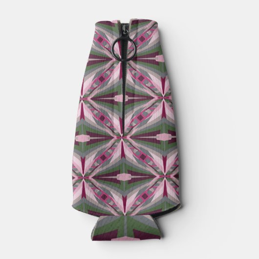  in roze en groen verstijfd kleurenblok flesjeskoeler (Achterkant)