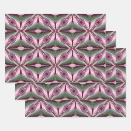  in roze en groen verstijfd kleurenblok inpakpapier vel