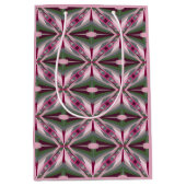  in roze en groen verstijfd kleurenblok medium cadeauzakje (Voorkant)