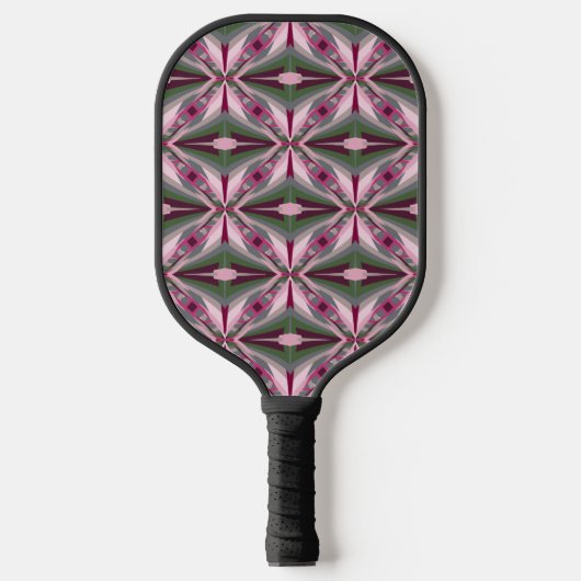 in roze en groen verstijfd kleurenblok pickleball paddle (Voorkant)