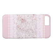 In roze en kant Case-Mate iPhone case (Achterkant (Horizontaal))
