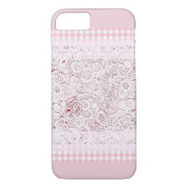 In roze en kant 	iPhone 8/7 hoesje