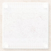 In roze en kant glazen onderzetter (Achterkant)