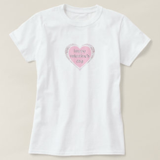 In roze en kant Valentijnsdag T-shirt