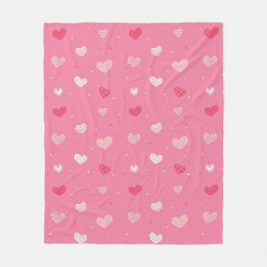  in roze fleece deken (Voorkant)