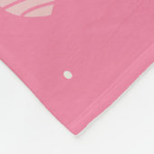  in roze fleece deken (Hoek)