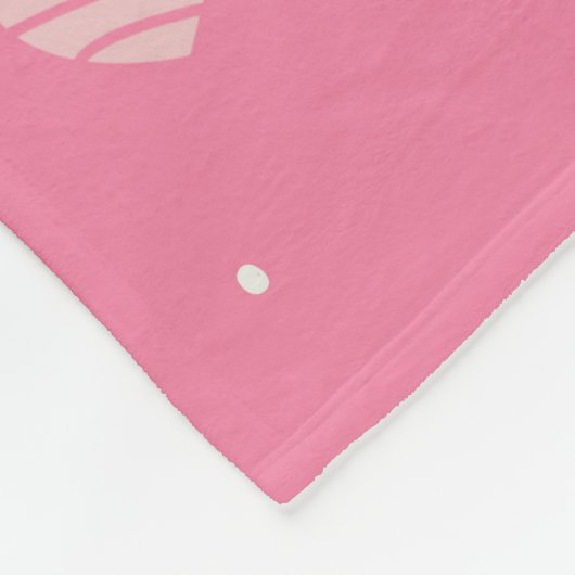  in roze fleece deken (Hoek)