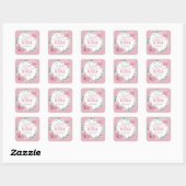 in Roze Floral Dank u Sticker (Vel)