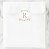 in Roze Floral Monogram Stickers (Tas)
