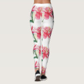  in roze florale leggings yoga broek (Achterkant)