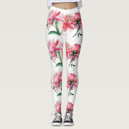  in roze florale leggings yoga broek