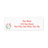  in Roze Flowers Return Address Label (Voorkant)