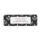  in Roze Flowers Return Address Label (Voorkant)