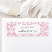  in Roze Flowers Return Address Label (Insitu)
