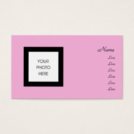  in roze foto Lijst Visitekaartje