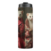  in roze fretten thermosbeker (Voorkant)